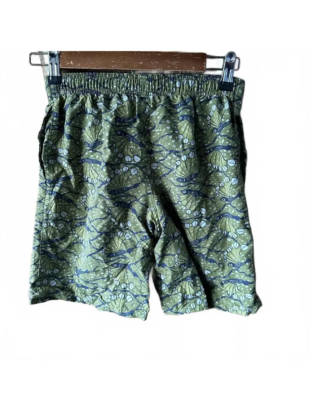 Patagonia Boys Baggies™ Shorts Size Large Hexy Fish Sprouted Green